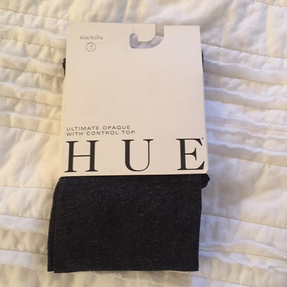 Hue control top opaque tights NWT